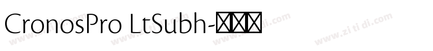 CronosPro LtSubh字体转换